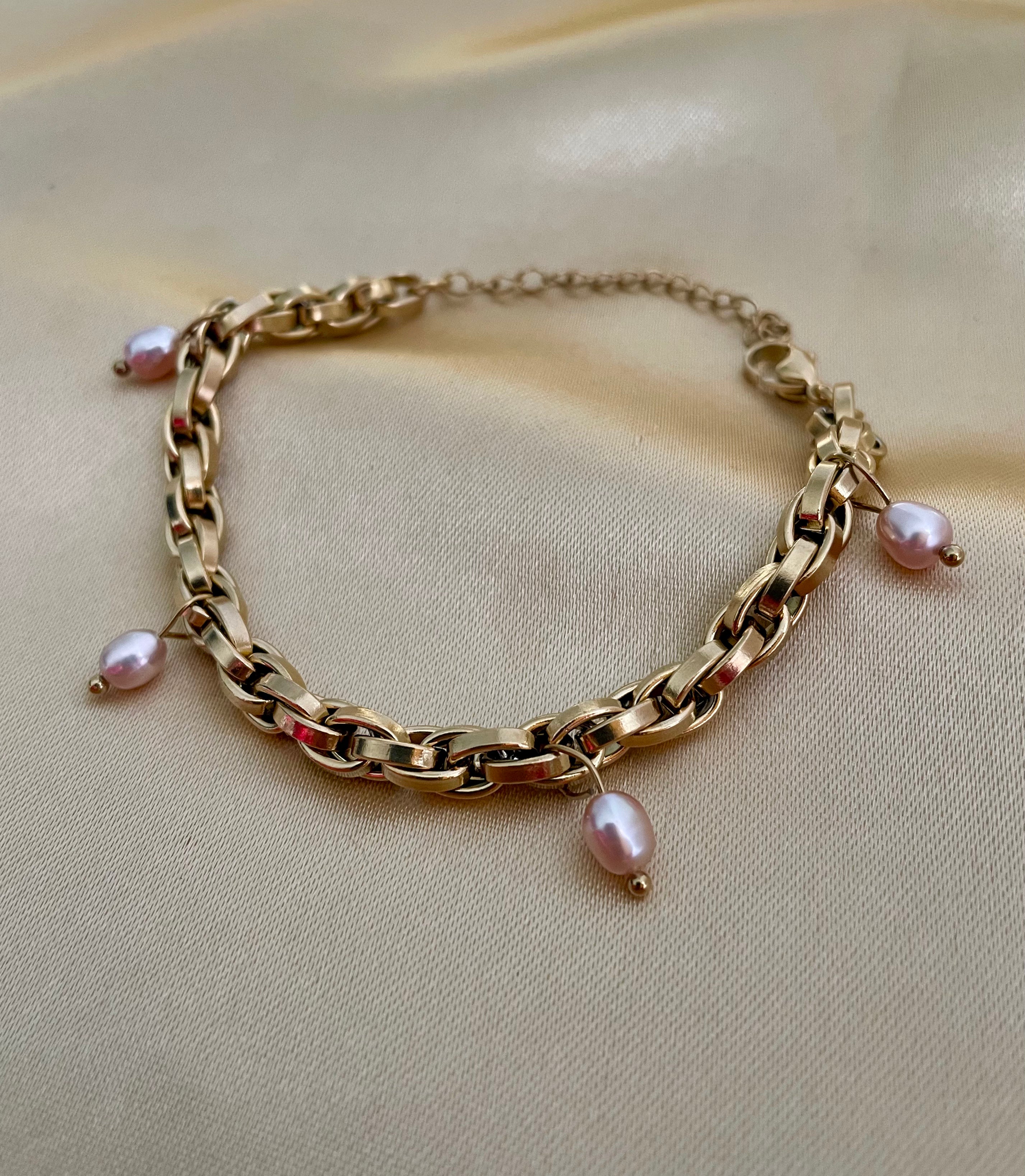 Bracelet Claire - Pink freshwater Pearls